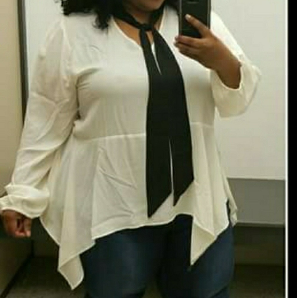 Plus Size Bow Tie Top